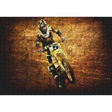 Cakapuzzle Motokros Vintage Tarzı Görsel 120 Parça Ahşap Puzzle