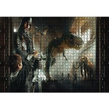 Cakapuzzle Müzede Bir Gece Çocuk Şövalye Dinozor ve Mamut 120 Parça Ahşap Puzzle