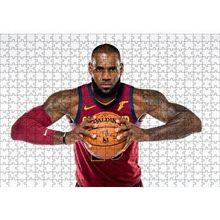 Cakapuzzle NBA Lebron James Cleveland Cavaliers Bordo Forma 120 Parça Ahşap Puzzle