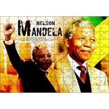 Cakapuzzle Nelson Mandela Yumruğu Havada 120 Parça Ahşap Puzzle