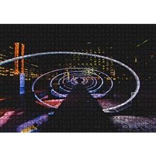 Cakapuzzle Neon Spiral Tünel ve Adam 120 Parça Ahşap Puzzle