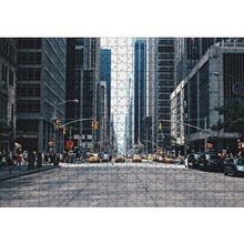 Cakapuzzle New York Gökdelenler Cadde Araçlar ve İnsanlar 120 Parça Ahşap Puzzle