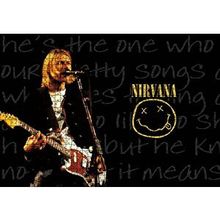 Cakapuzzle Nirvana Kurt Cobain Elektrogitar Smiley 120 Parça Ahşap Puzzle