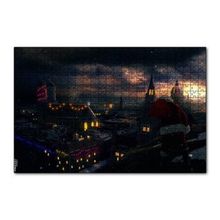 Cakapuzzle Noel Baba ve Şehrin Gece Manzarası 120 Parça Ahşap Puzzle