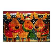 Cakapuzzle Noel Babanın Geyikleri Atkılı ve Bereli 120 Parça Ahşap Puzzle
