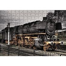Cakapuzzle Nostaljik Kara Tren Görseli 120 Parça Ahşap Puzzle