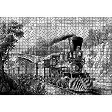 Cakapuzzle Nostaljik Kömürlü Tiren Görseli 120 Parça Ahşap Puzzle