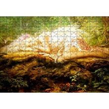 Cakapuzzle Orman Zemininde Yatan Sarı Saçlı Melek 120 Parça Ahşap Puzzle