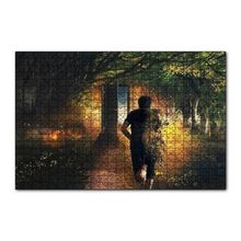 Cakapuzzle Ormandaki Fantastik Kapı ve Adam 120 Parça Ahşap Puzzle