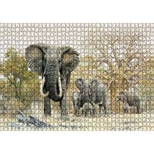 Cakapuzzle Ormandaki Fil Gurubu Görseli 120 Parça Ahşap Puzzle
