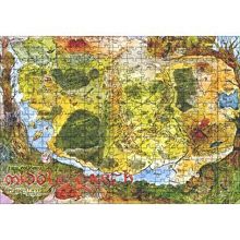 Cakapuzzle Orta Dünya Haritası Renkli 120 Parça Ahşap Puzzle