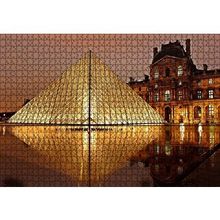 Cakapuzzle Paris Louvre Müzesi Gece Manzarası 120 Parça Ahşap Puzzle