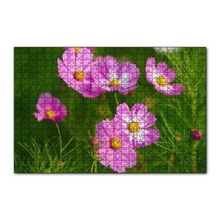 Cakapuzzle Pembe Beyaz Çiçekler 120 Parça Ahşap Puzzle