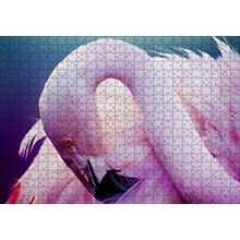 Cakapuzzle Pembe Flamingo Dinlenirken Görsel 120 Parça Ahşap Puzzle