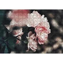 Cakapuzzle Pembe Güller Flu Arkaplan 120 Parça Ahşap Puzzle