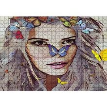 Cakapuzzle Peri Kelebekler Sarışın Güzellik 120 Parça Ahşap Puzzle