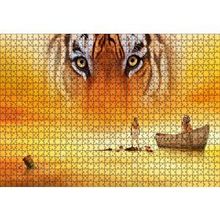 Cakapuzzle Pinin Yaşamı Kaplan Sandal ve Çocuk 120 Parça Ahşap Puzzle