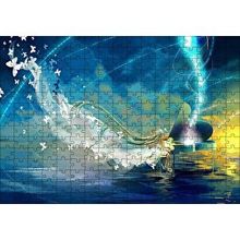 Cakapuzzle Piyanist Kız ve Kelebeklerden Elbisesi 120 Parça Ahşap Puzzle
