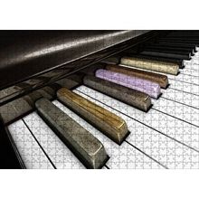 Cakapuzzle Piyano Tuşları Yakın Çekim 120 Parça Ahşap Puzzle
