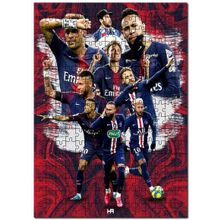 Cakapuzzle Psg Neymar Kompozisyonu Kırmızı Dalgalı Mdf 1000 Parça Puzzle