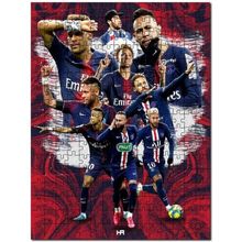 Cakapuzzle Psg Neymar Kompozisyonu Kırmızı Dalgalı Mdf 120 Parça Puzzle