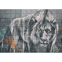 Cakapuzzle Pusudaki Aslan Duvar Boyama 120 Parça Ahşap Puzzle