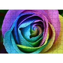 Cakapuzzle Rengarenk Gül Yakın Çekim 120 Parça Ahşap Puzzle