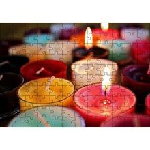 Cakapuzzle Renkli Cam Mumlar 120 Parça Ahşap Puzzle