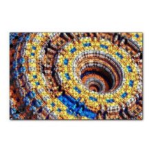 Cakapuzzle Renkli Daireler Bloklar Sarmal Kompleks 120 Parça Ahşap Puzzle