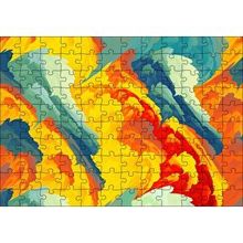 Cakapuzzle Renkli Fırça Darbeleri Kompozisyon 120 Parça Ahşap Puzzle