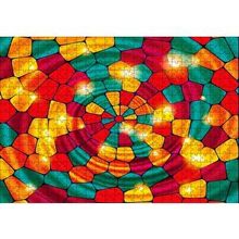 Cakapuzzle Renkli Geometrik Şekiller Vitray 120 Parça Ahşap Puzzle