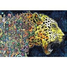 Cakapuzzle Renkli Karışık Objelerden Oluşan Leopar 120 Parça Ahşap Puzzle