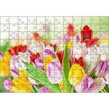 Cakapuzzle Renkli Laleler Görseli 120 Parça Ahşap Puzzle