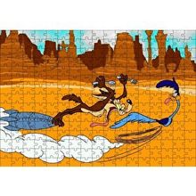 Cakapuzzle Road Runner ve Coyote 120 Parça Ahşap Puzzle