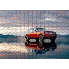 Cakapuzzle Rollsroyce Cullinan Kırmızı Işıltılı Görseli Yapboz MDF Puzzle