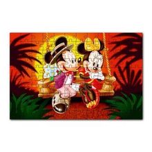 Cakapuzzle Romantik Mickey ve Minnie Mouse 120 Parça Ahşap Puzzle