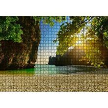 Cakapuzzle Saklı Sahilde Günbatımı 120 Parça Ahşap Puzzle