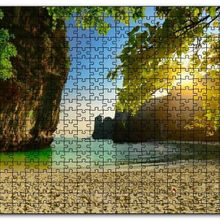 Cakapuzzle Saklı Sahilde Günbatımı Mdf 120 Parça Puzzle