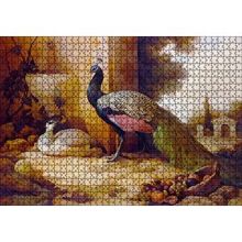 Cakapuzzle Saray Bahçesinde Bir Çift Tavuskuşu 120 Parça Ahşap Puzzle