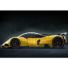 Cakapuzzle Sarı Lamborghini Yan Görünüş 120 Parça Ahşap Puzzle