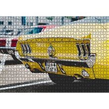 Cakapuzzle Sarı Mustang Klasik Arka Görünüş Yakın Plan 120 Parça Ahşap Puzzle
