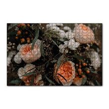 Cakapuzzle Sarı Turuncu Beyaz Çiçekler 120 Parça Ahşap Puzzle