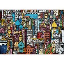 Cakapuzzle Şehir Motifleri Duvar Boyama 120 Parça Ahşap Puzzle