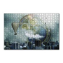 Cakapuzzle Şehir Saat Balon Fantastik 120 Parça Ahşap Puzzle