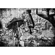 Cakapuzzle Şemsiyeli Adam Duvar Boyama 120 Parça Ahşap Puzzle