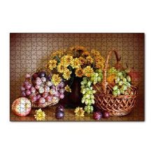 Cakapuzzle Sepette Meyvalar Vazoda Çiçek Görseli 120 Parça Ahşap Puzzle