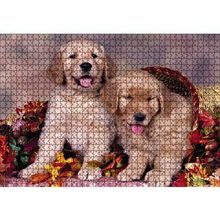 Cakapuzzle Sepetteki Yavru Köpekler 120 Parça Ahşap Puzzle