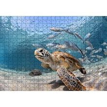 Cakapuzzle Sevimli Caretta ve Ton Balıkları 120 Parça Ahşap Puzzle