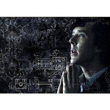 Cakapuzzle Sherlock Benedict Cumberbatch ve Formüller 120 Parça Ahşap Puzzle