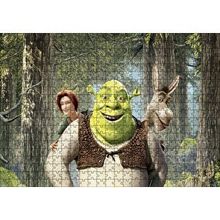 Cakapuzzle shrek ve fiona prens Eşek Görseli 120 Parça Ahşap Puzzle